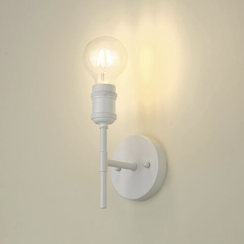 Axel 1 Light 4.75 inch Matte White Wall Sconce Wall Light in No Shade